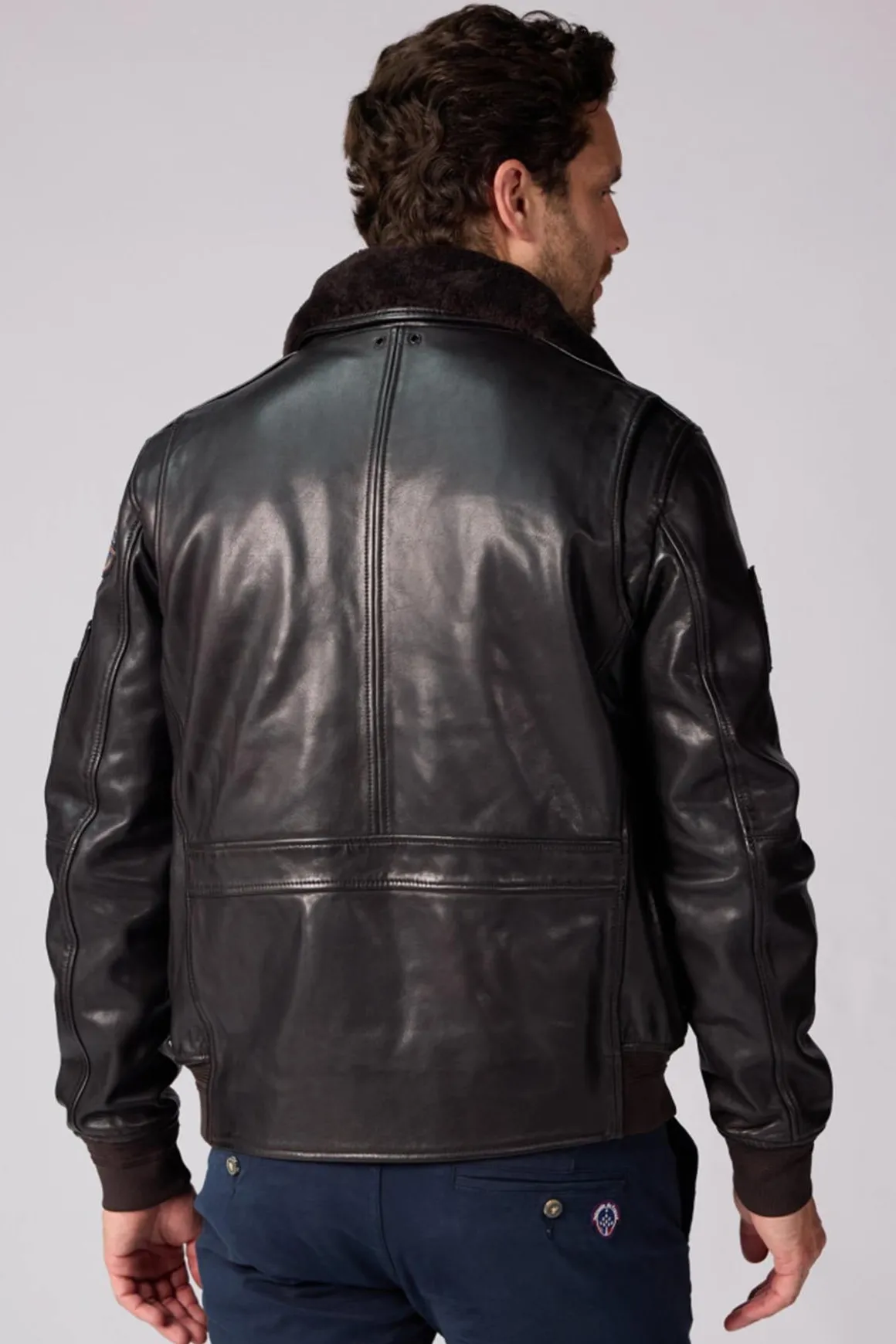 Blouson Homme Patrouille De France Raven Alpha Brown