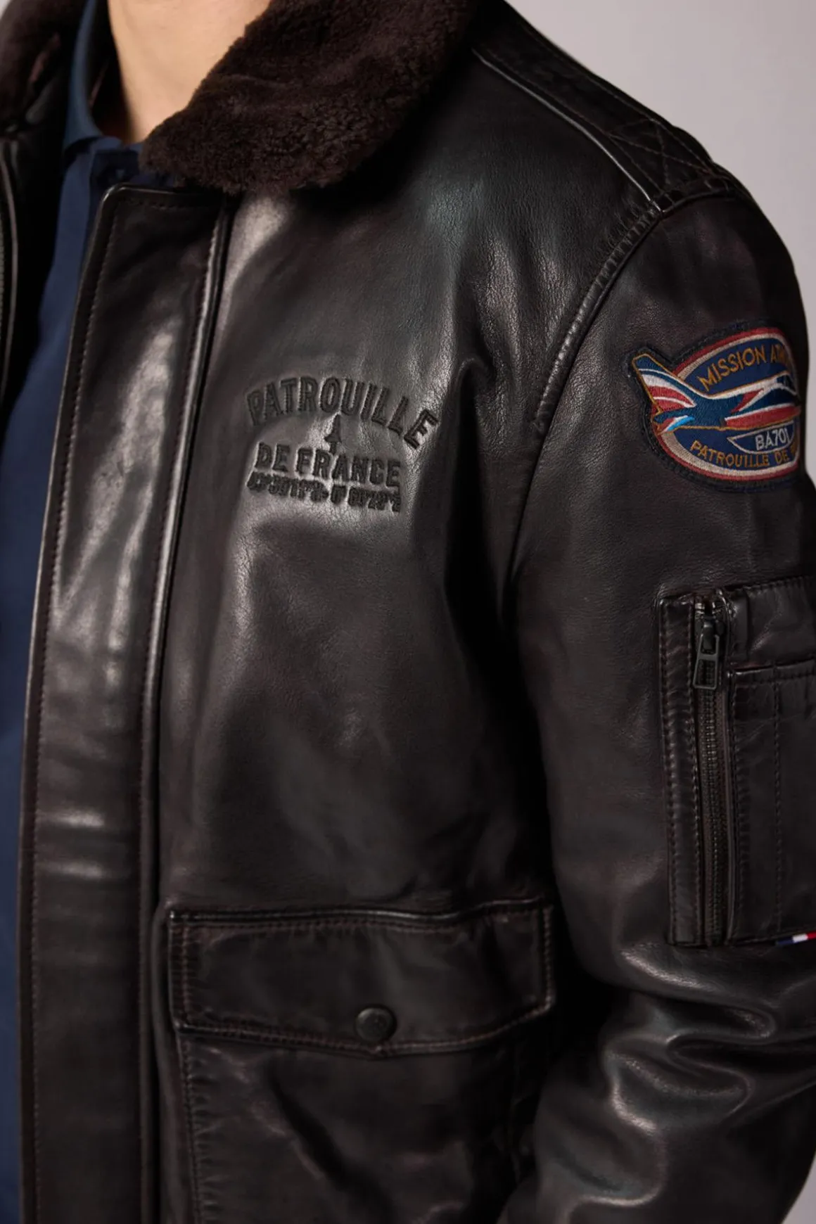 Blouson Homme Patrouille De France Raven Alpha Brown