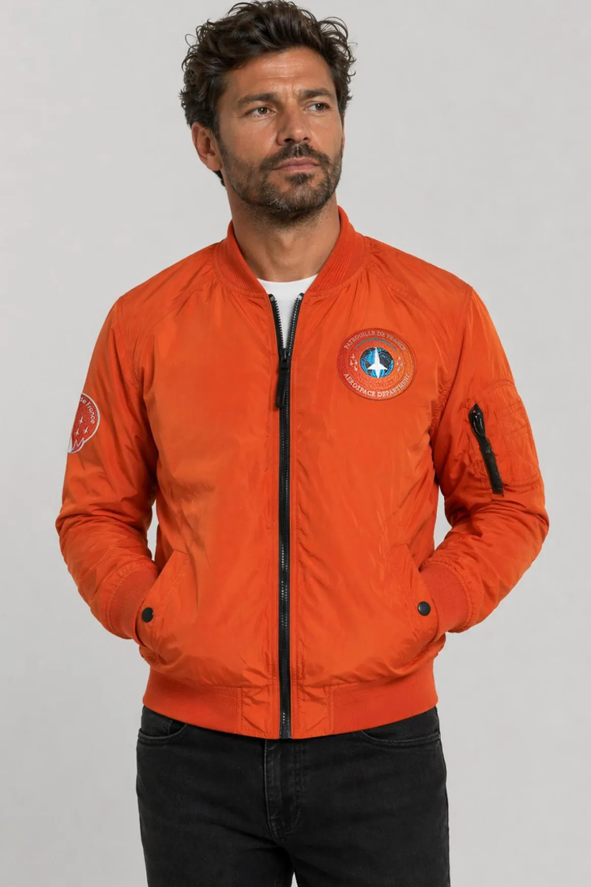 Blouson Homme Patrouille De France Aerospace Astro Orange