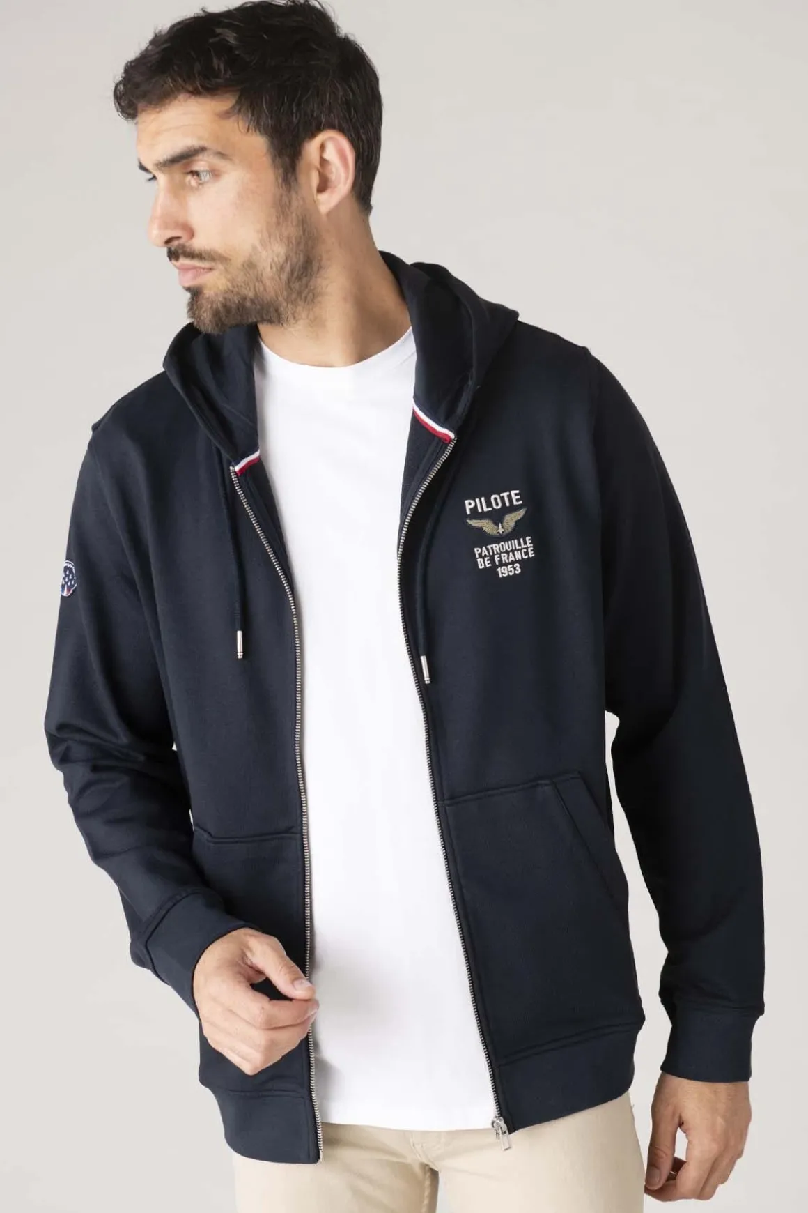 Blouson Homme Patrouille De France Twin French Dark Navy