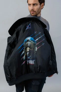 Blouson Homme Patrouille De France Hurrican Fighter Navy Blue