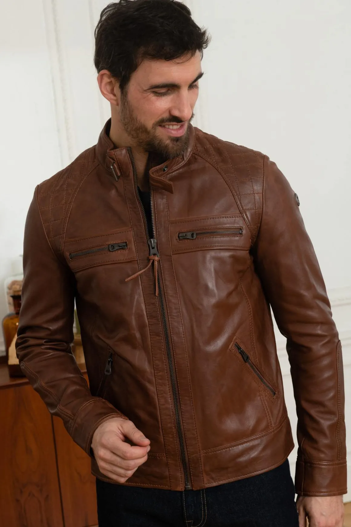 Blouson Homme Redskins Balboa Holster Cognac