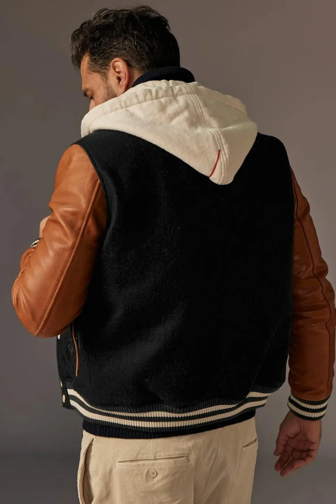 Blouson Homme Redskins Cambridge School Black/Cognac