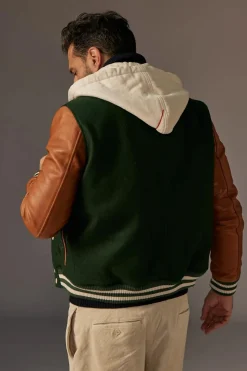 Blouson Homme Redskins Cambridge School Forest Green/Cognac