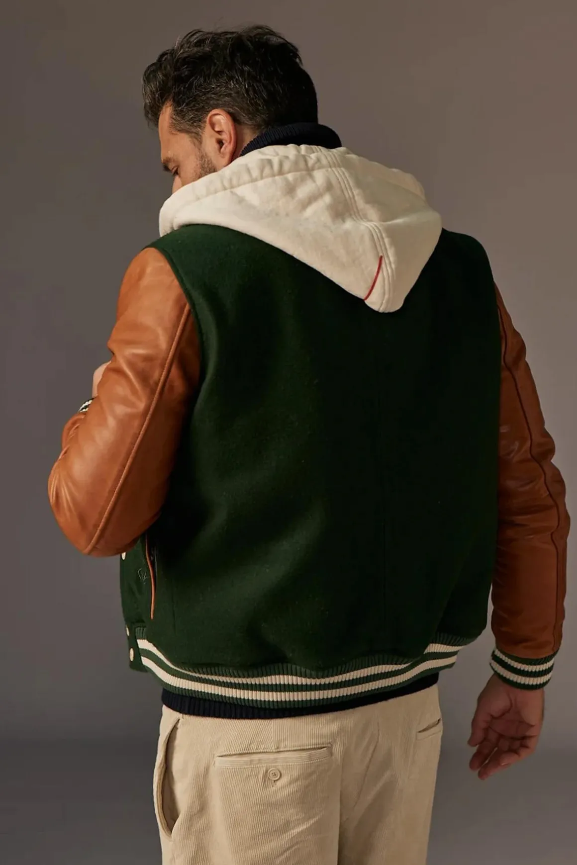Blouson Homme Redskins Cambridge School Forest Green/Cognac