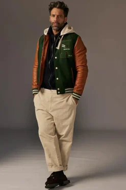 Blouson Homme Redskins Cambridge School Forest Green/Cognac