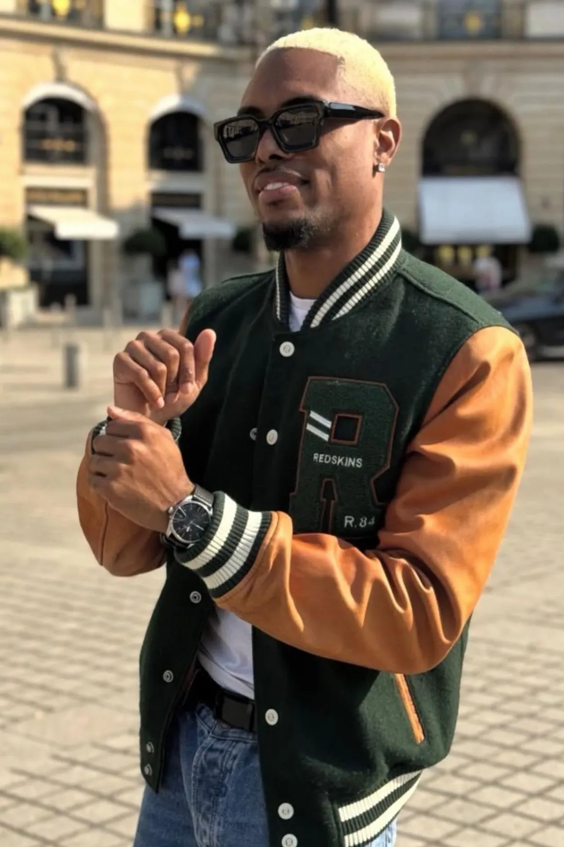 Blouson Homme Redskins Cambridge School Forest Green/Cognac