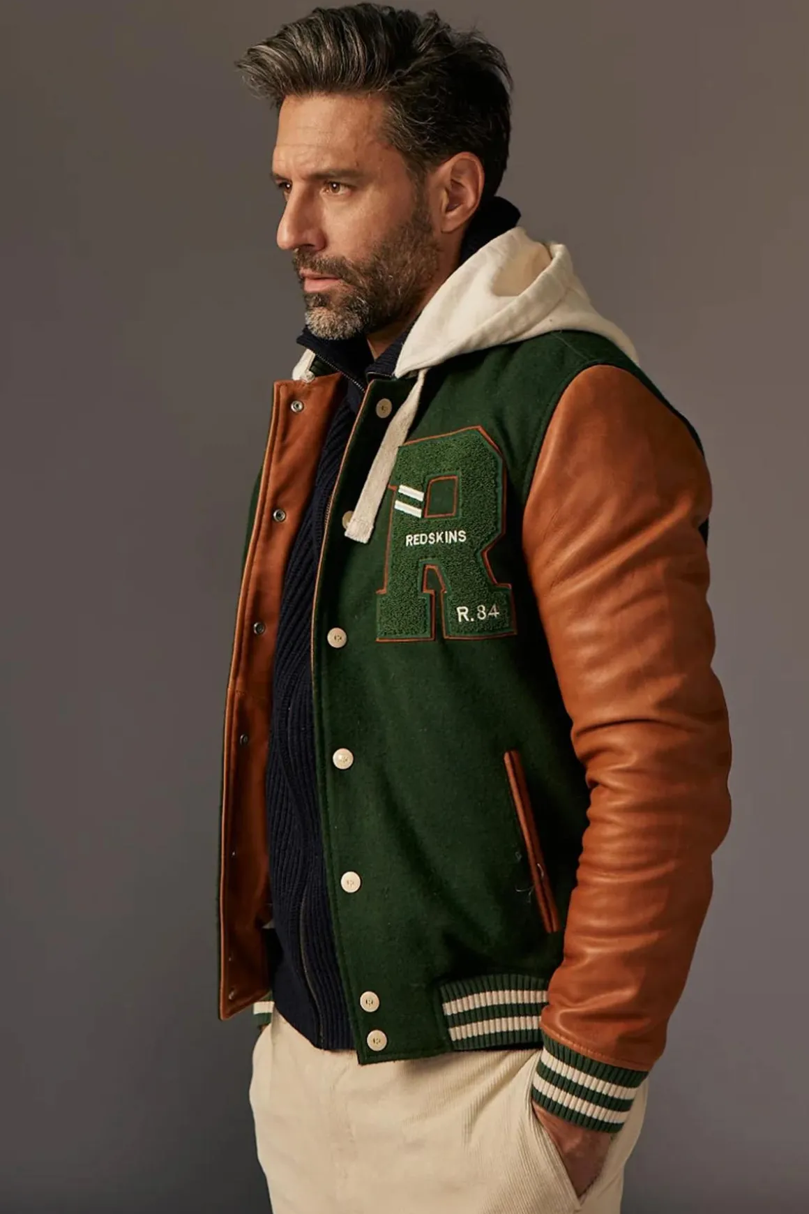 Blouson Homme Redskins Cambridge School Forest Green/Cognac