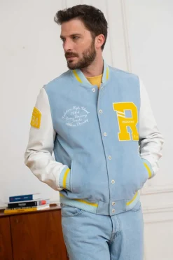 Blouson Homme Redskins Clan Muster Sky Blue / White