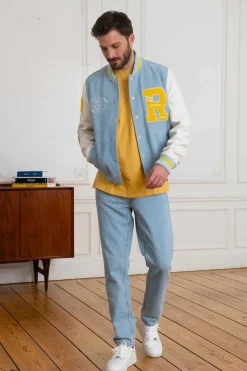 Blouson Homme Redskins Clan Muster Sky Blue / White