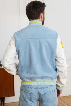 Blouson Homme Redskins Clan Muster Sky Blue / White