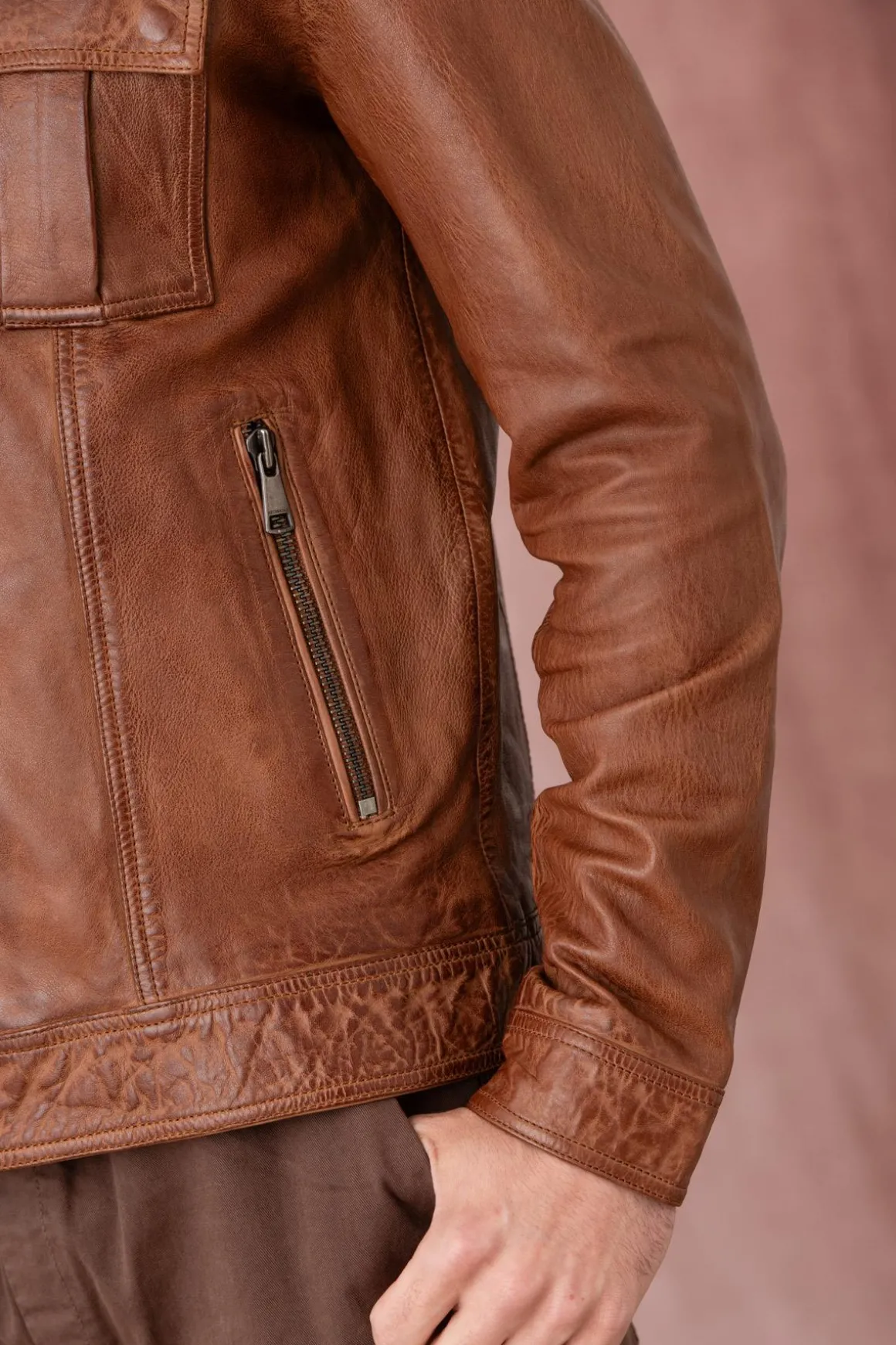 Blouson Homme Redskins Cristo Vintage Cognac