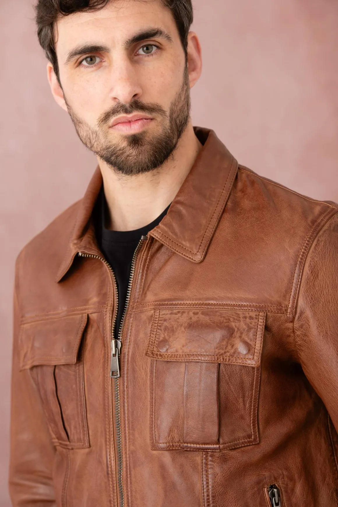 Blouson Homme Redskins Cristo Vintage Cognac