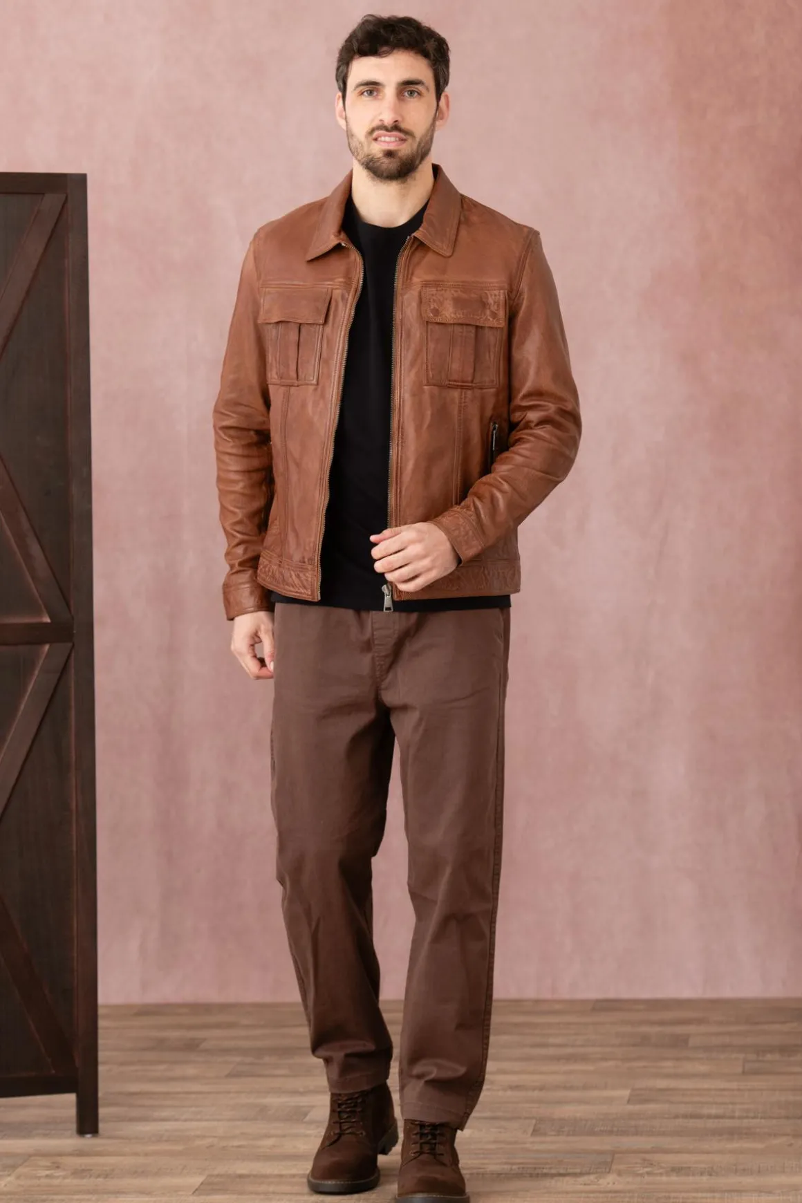 Blouson Homme Redskins Cristo Vintage Cognac