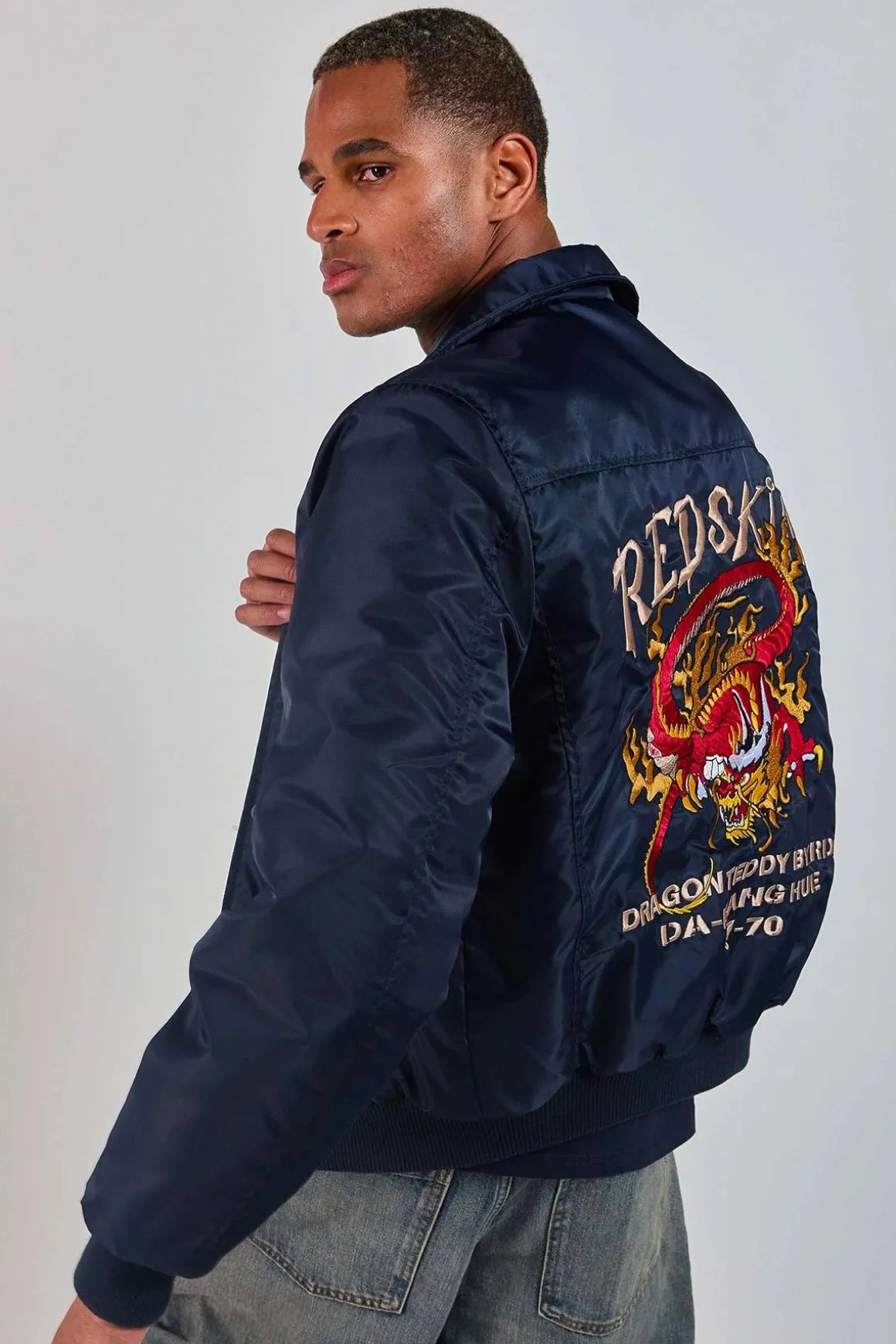 Blouson Homme Redskins Dragon Fighter Navy Blue