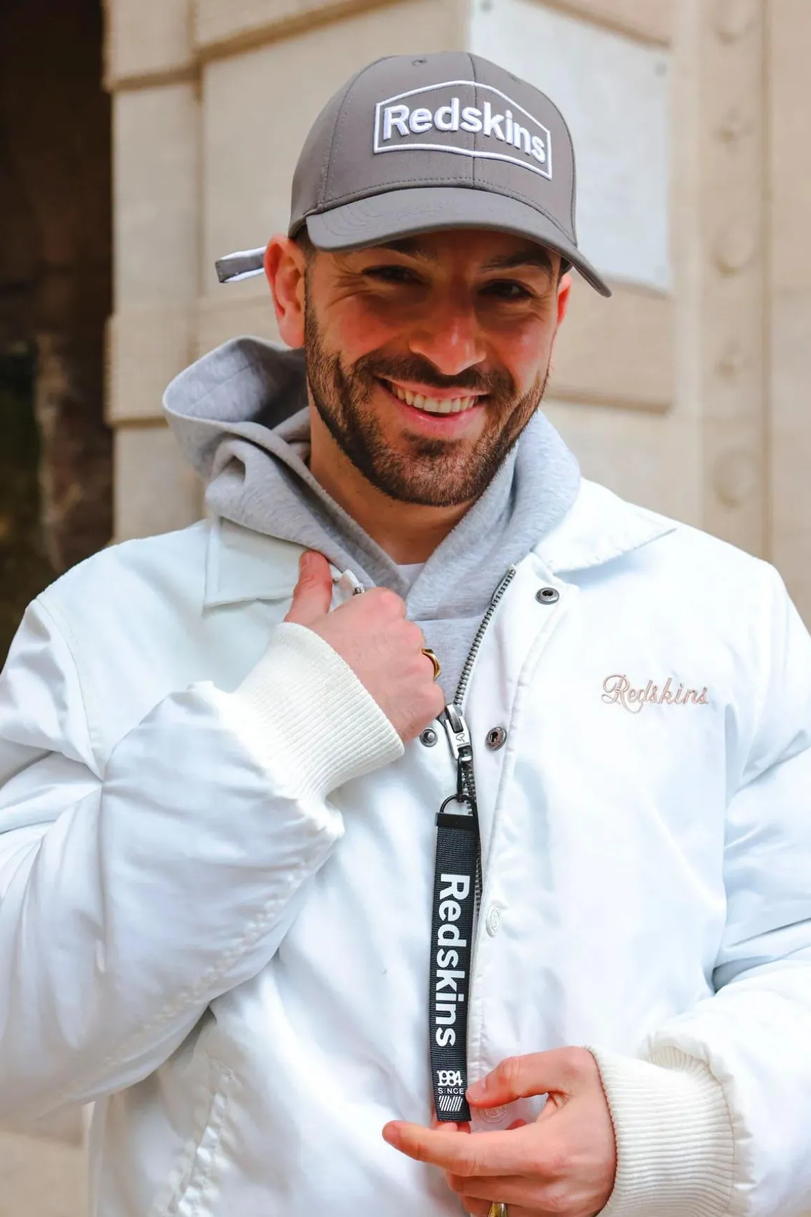 Blouson Homme Redskins Dragon Fighter White
