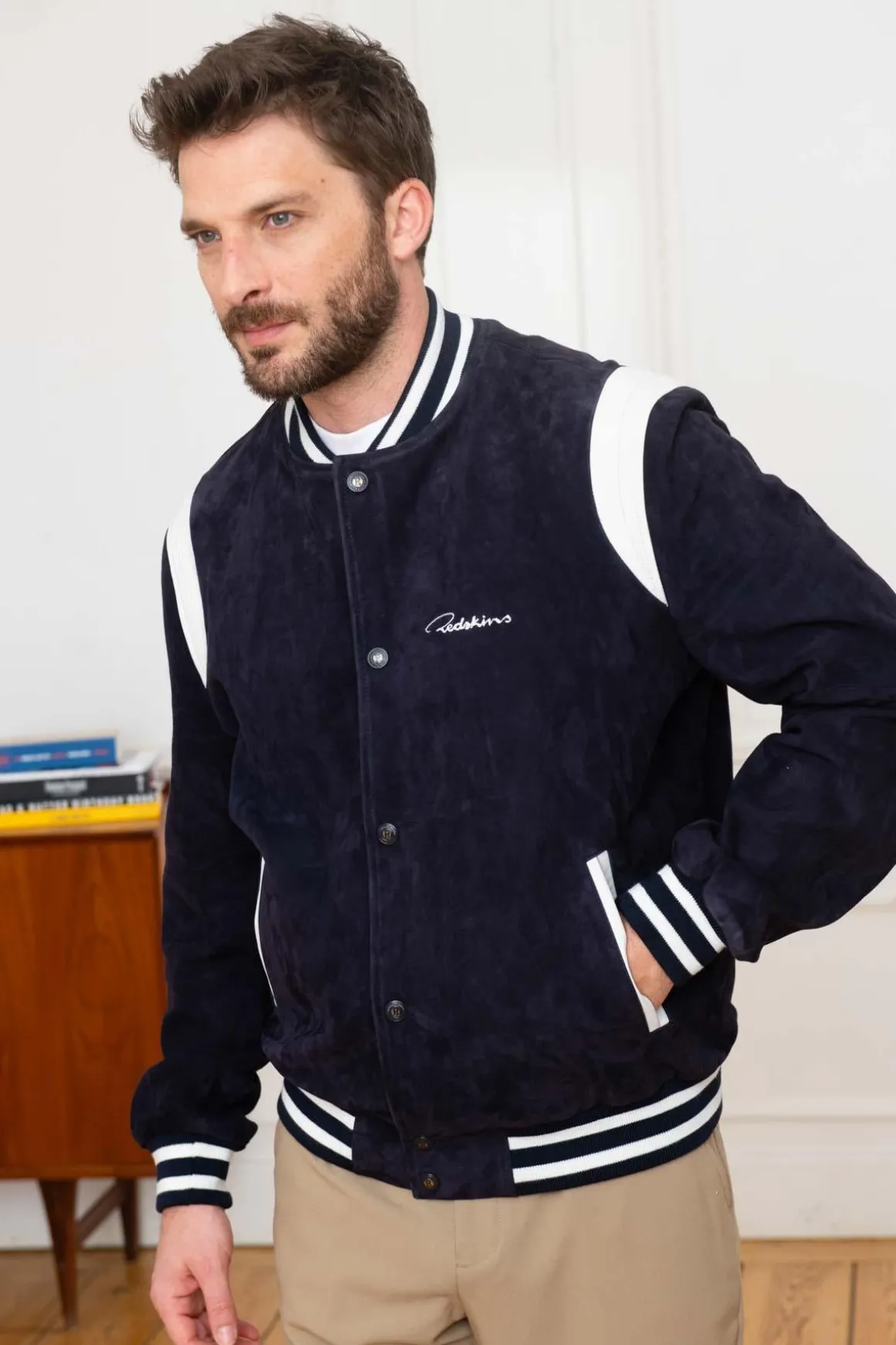Blouson Homme Redskins Eren Moniter Navy/White