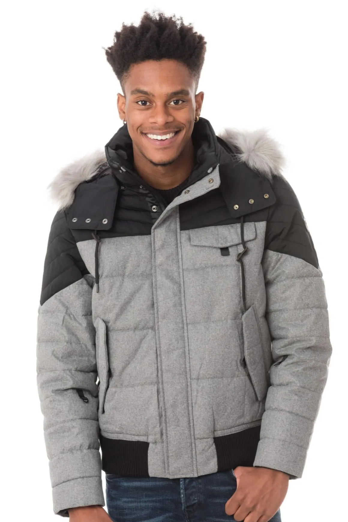 Blouson Homme Redskins Flake Grey/Black