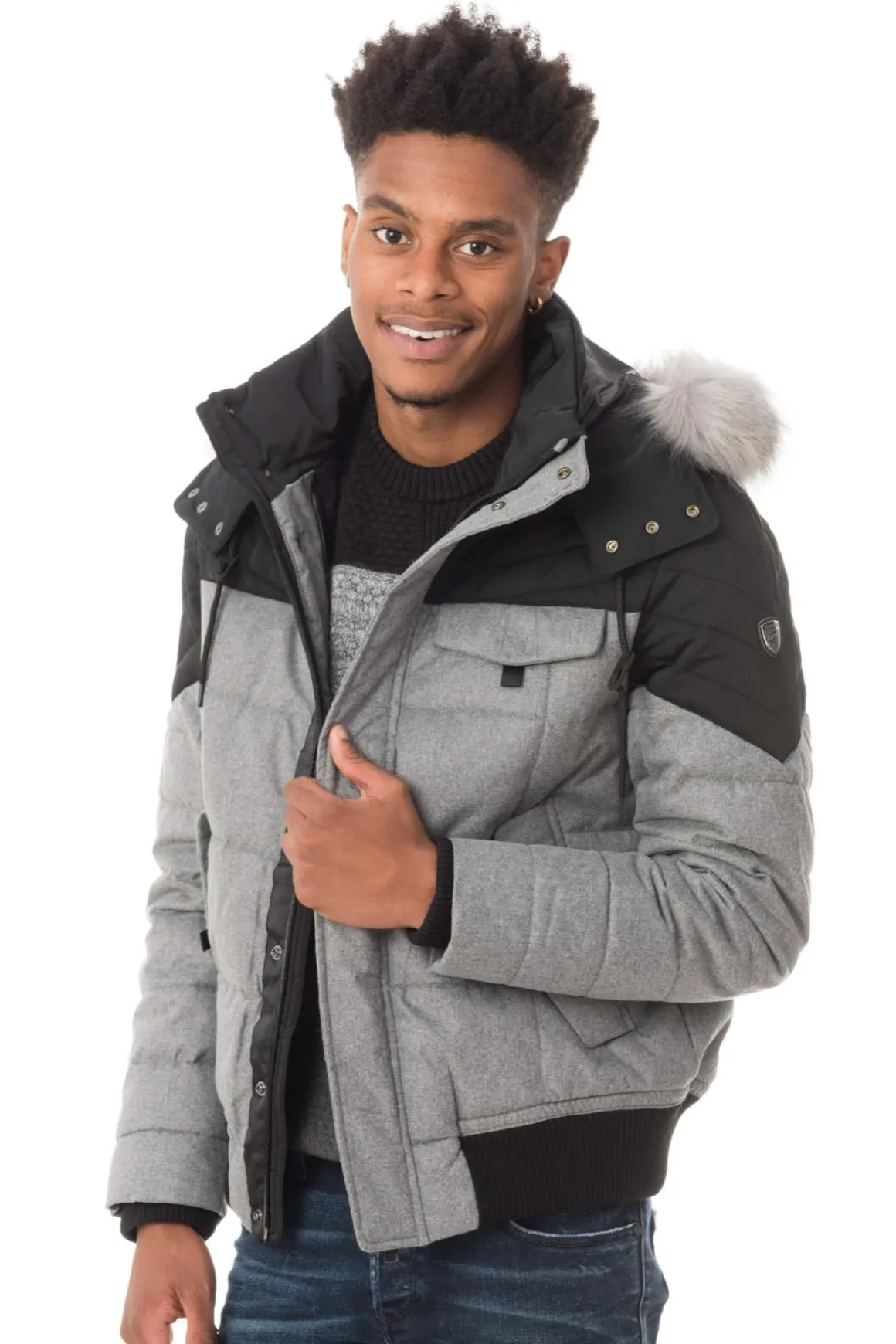 Blouson Homme Redskins Flake Grey/Black