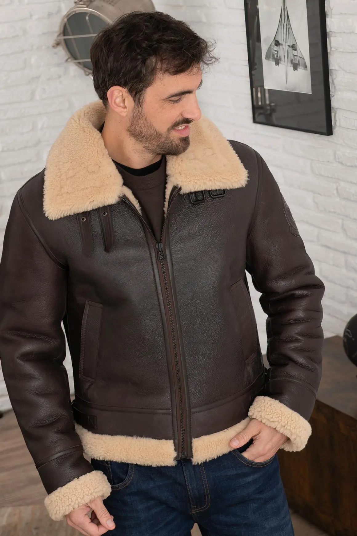 Blouson Homme Redskins Legend Queenstown Brown Beige