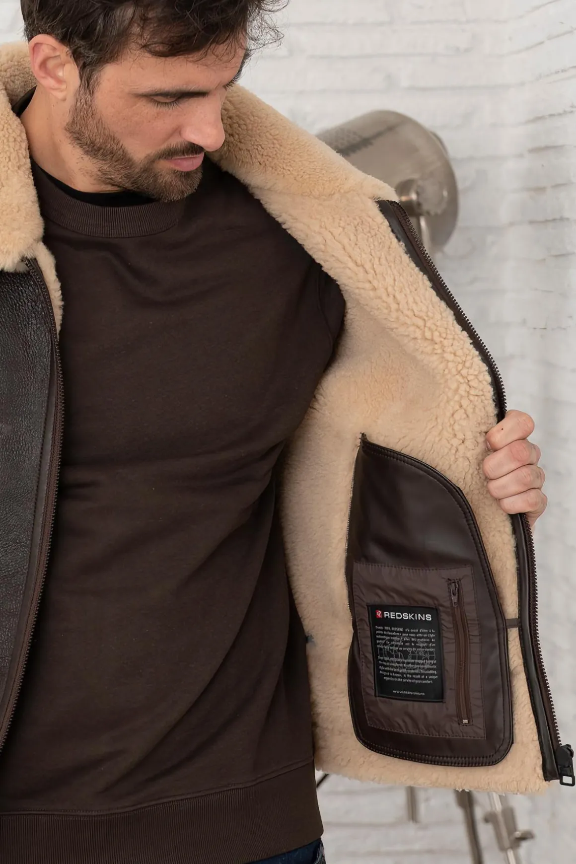 Blouson Homme Redskins Legend Queenstown Brown Beige