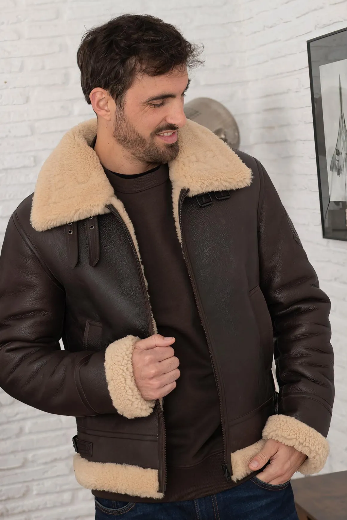 Blouson Homme Redskins Legend Queenstown Brown Beige