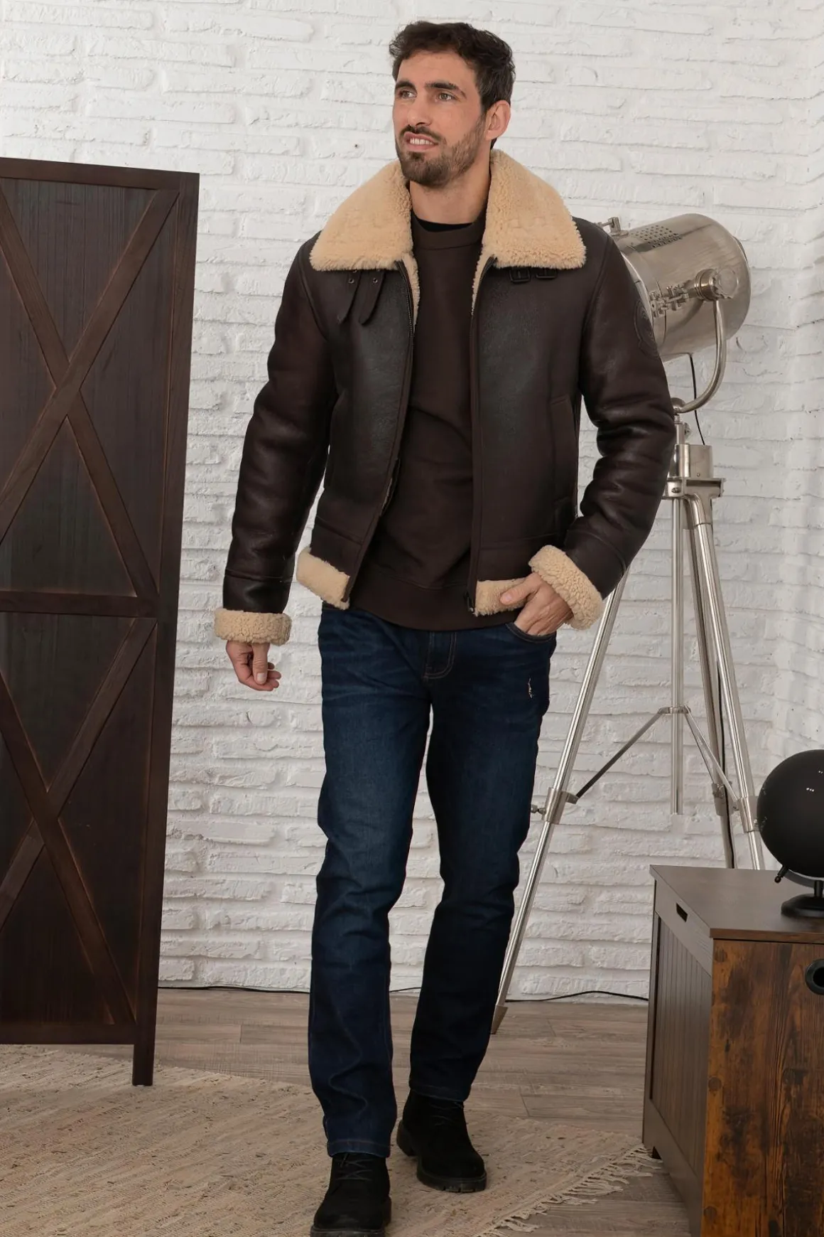 Blouson Homme Redskins Legend Queenstown Brown Beige