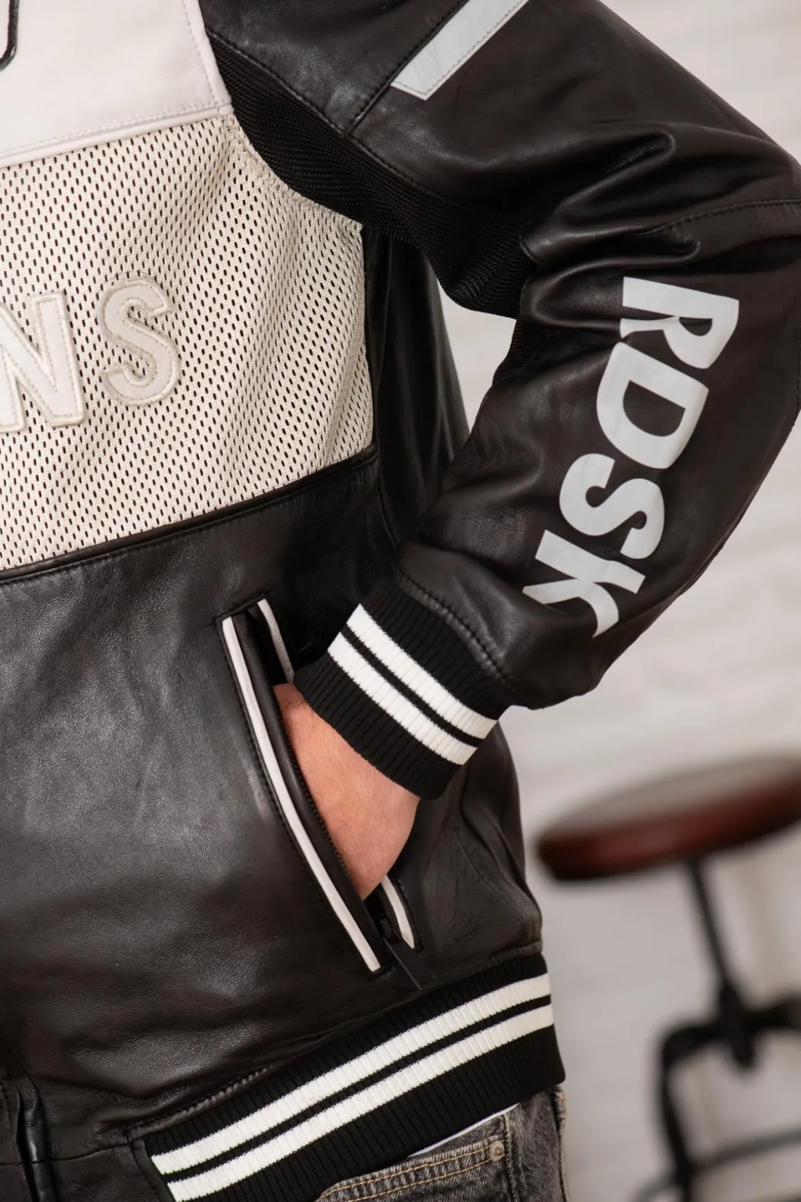 Blouson Homme Redskins Nogaro Racing Black / White