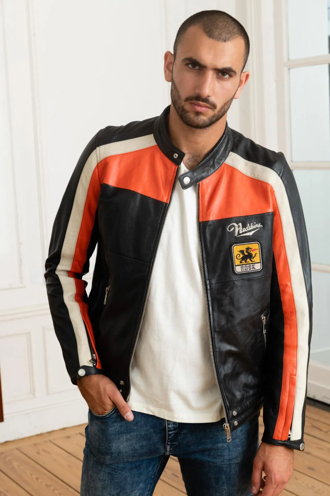 Blouson Homme Redskins Noty Tripway Black Orange White