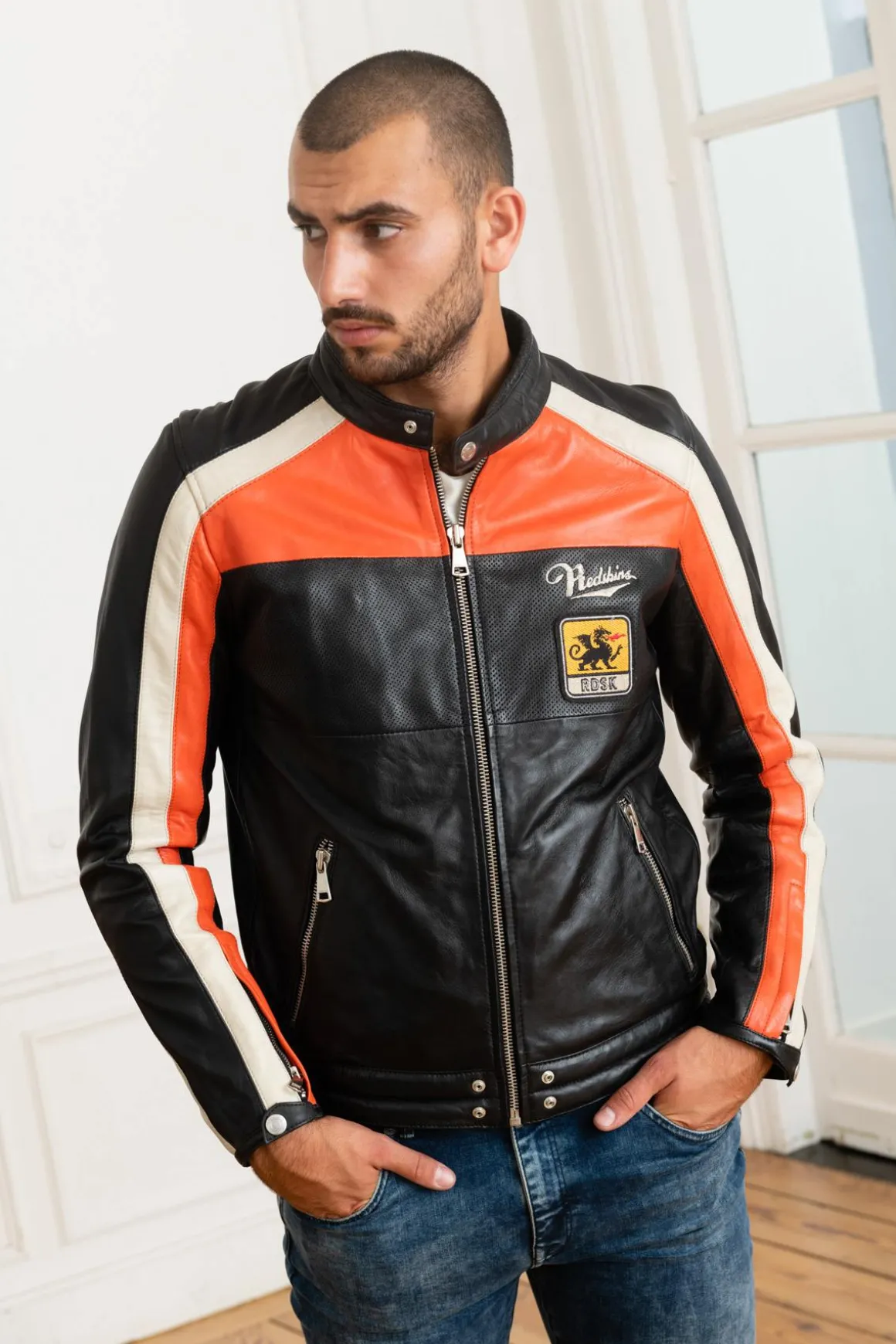 Blouson Homme Redskins Noty Tripway Black Orange White