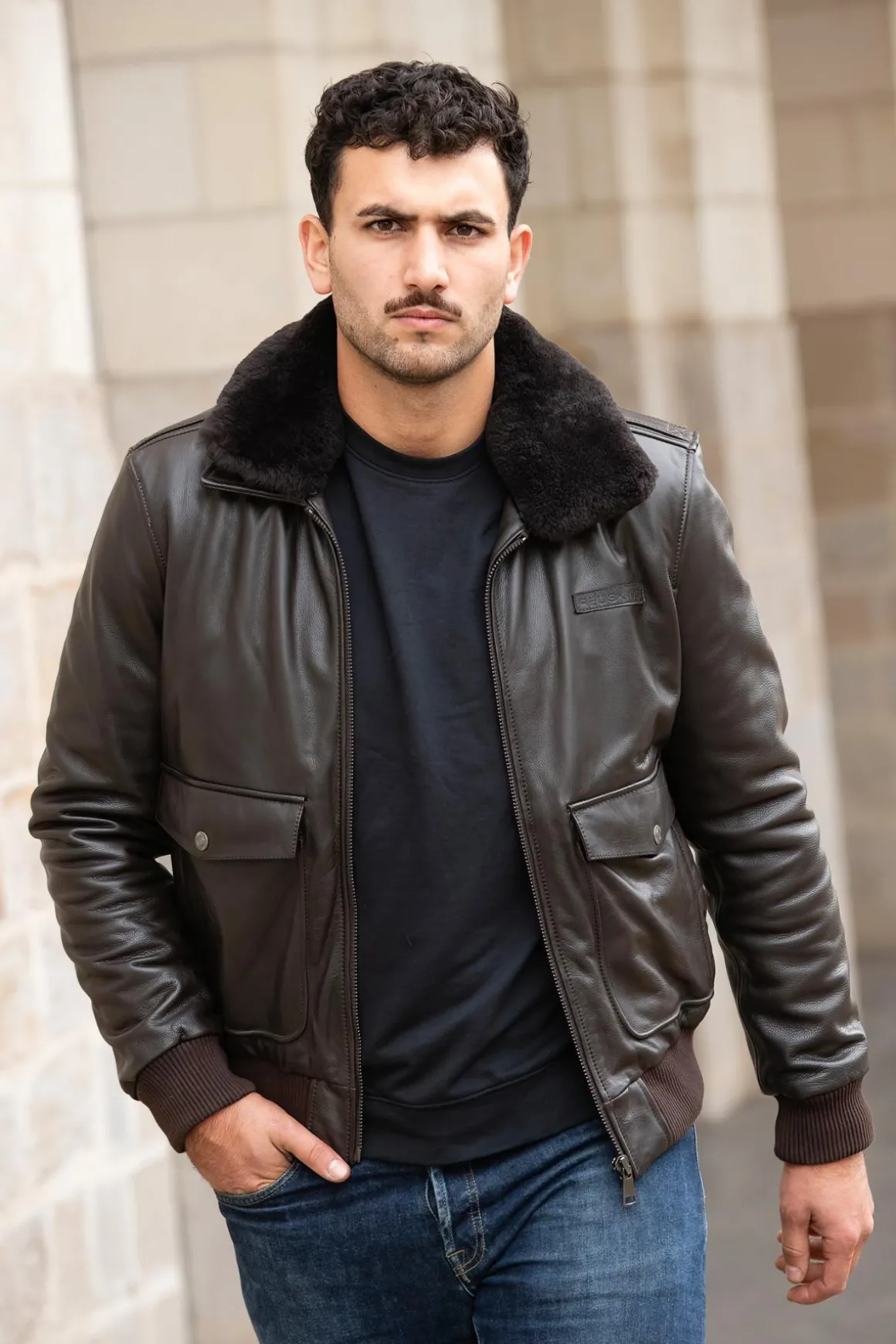 Blouson Homme Redskins Patton Argus Brown