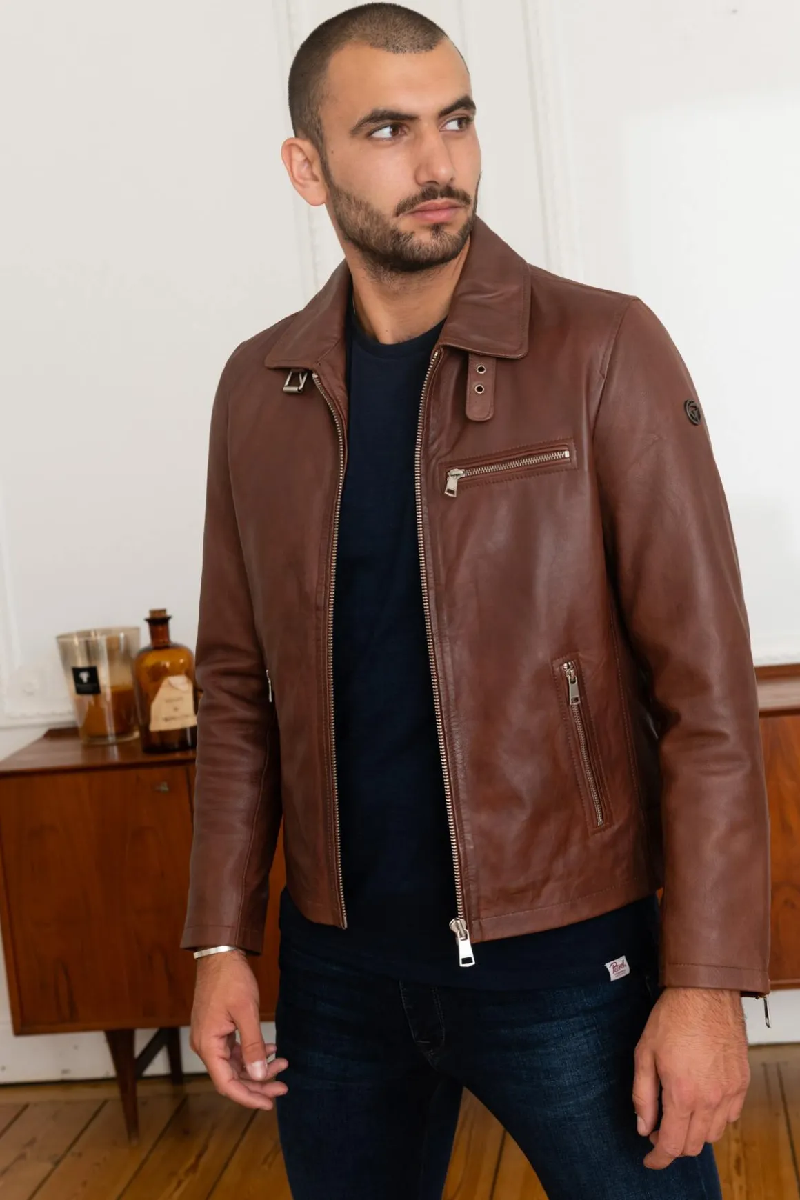 Blouson Homme Redskins Rider2 Stoner Cognac