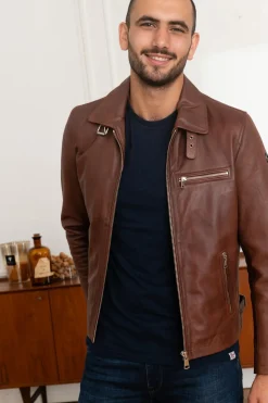 Blouson Homme Redskins Rider2 Stoner Cognac