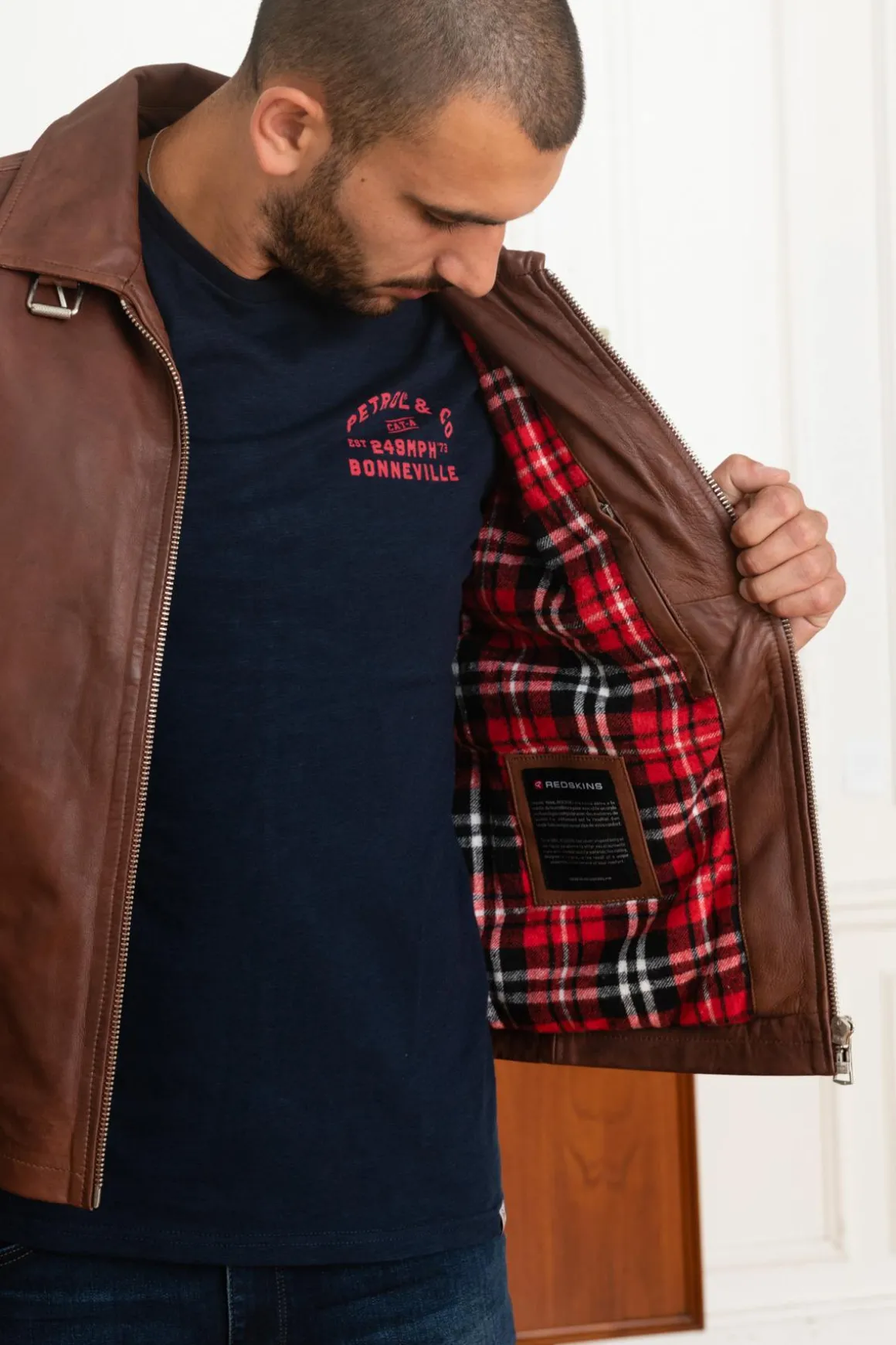 Blouson Homme Redskins Rider2 Stoner Cognac