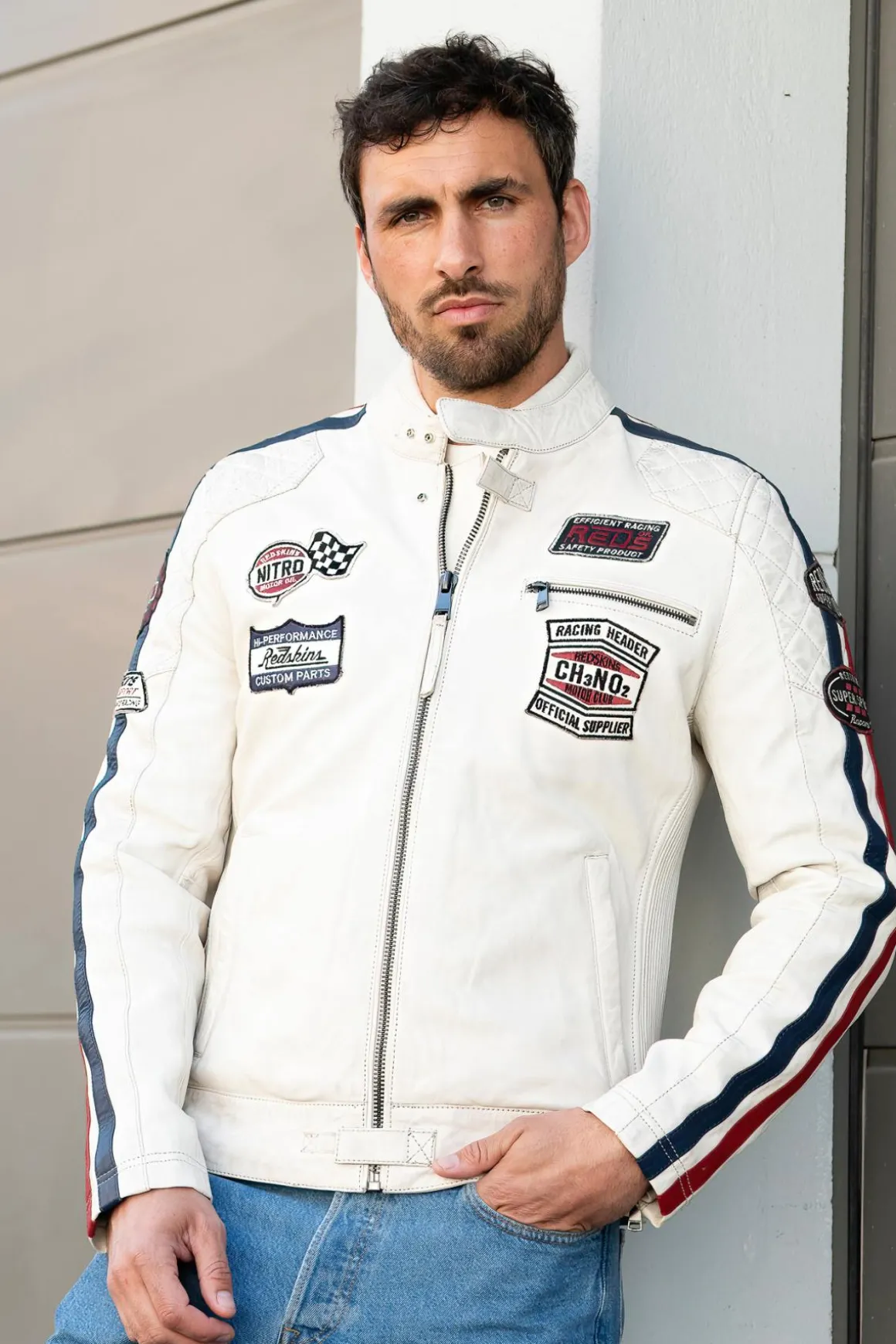 Blouson Homme Redskins Ripper Calista Ice Navy Red