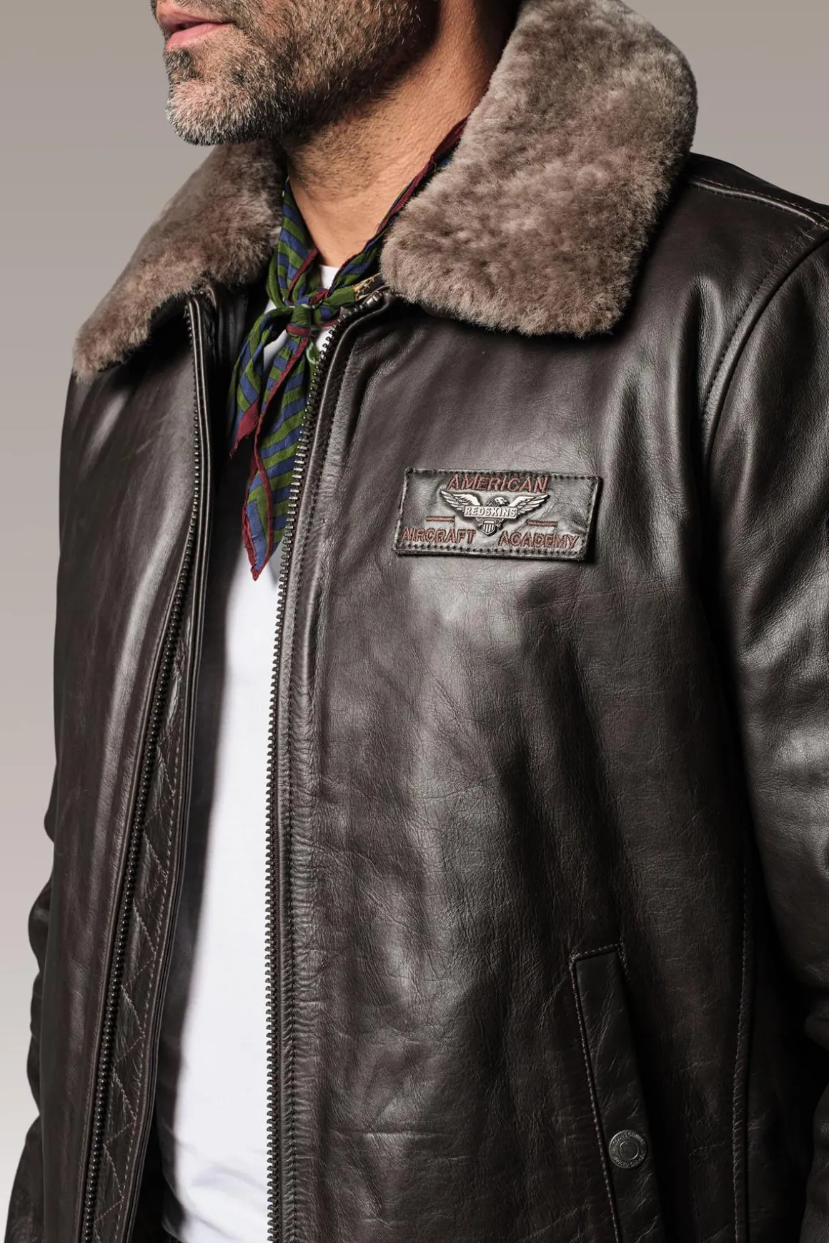 Blouson Homme Redskins Texaco Fender Brown