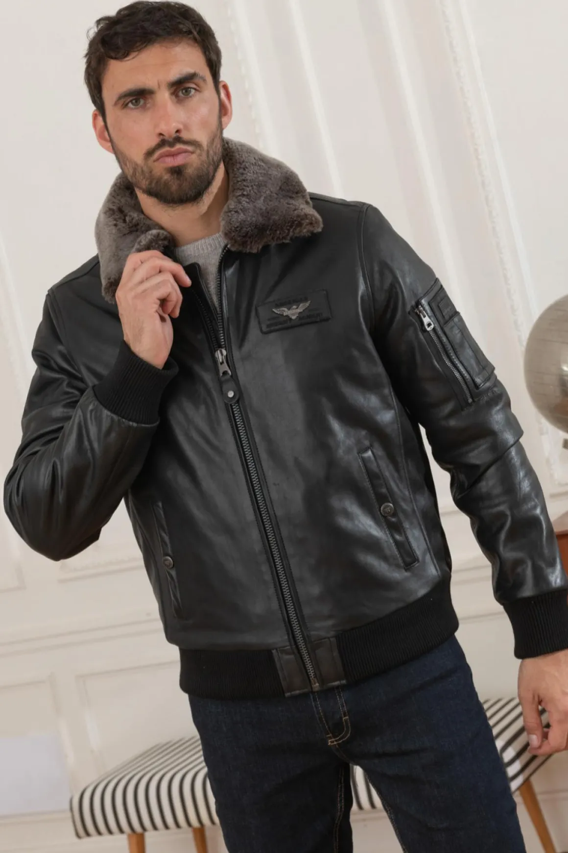 Blouson Homme Redskins Texaco Fender Black