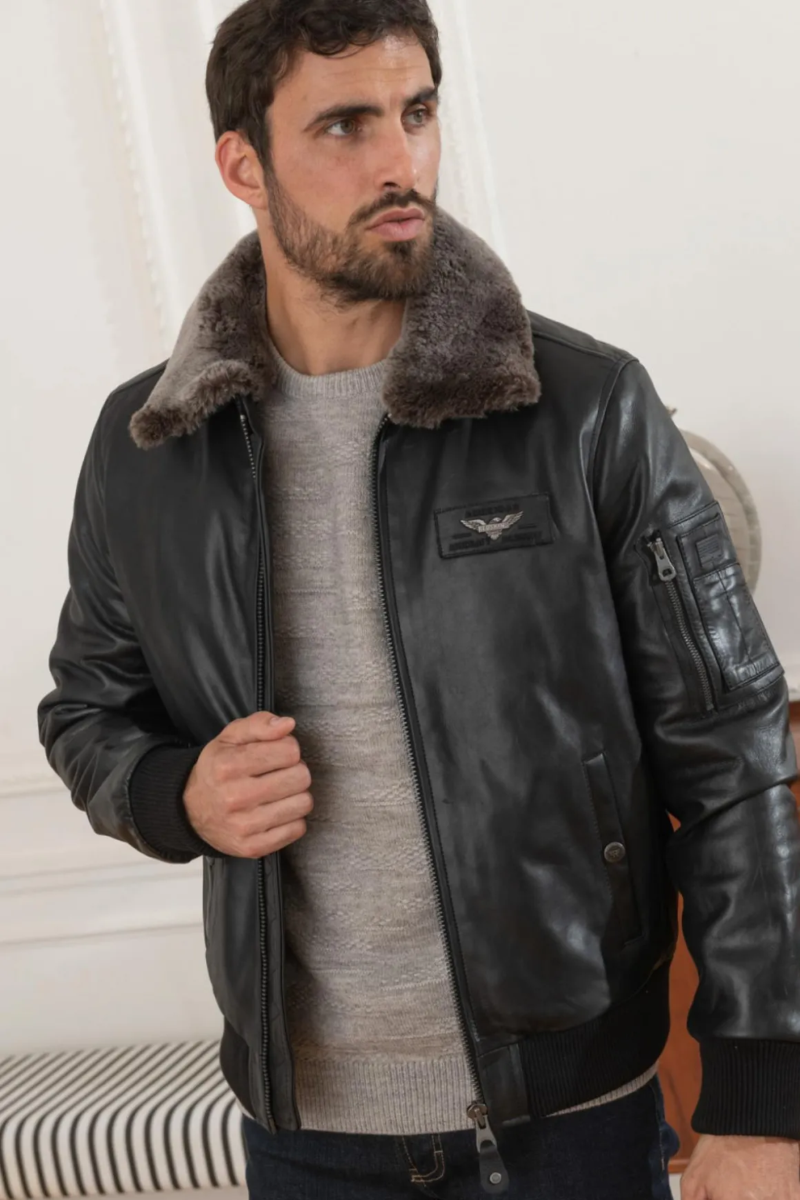 Blouson Homme Redskins Texaco Fender Black