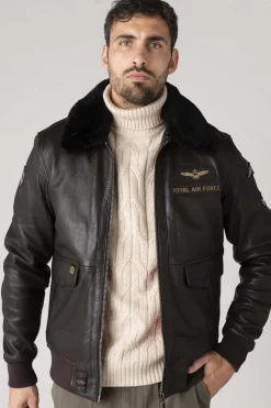 Blouson Homme Royal Air Force Berliner Dark Brown