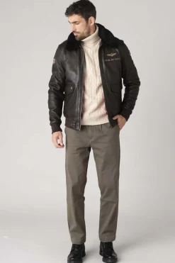 Blouson Homme Royal Air Force Berliner Dark Brown