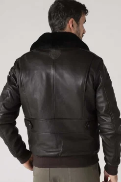 Blouson Homme Royal Air Force Berliner Dark Brown