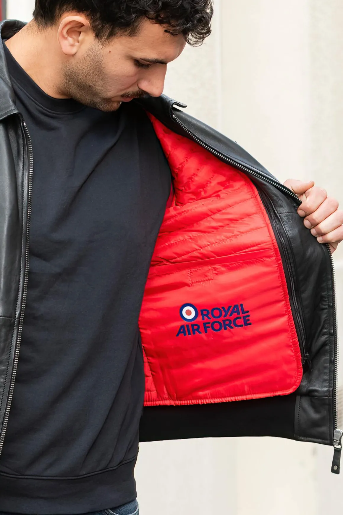 Blouson Homme Royal Air Force Trenchard Noir