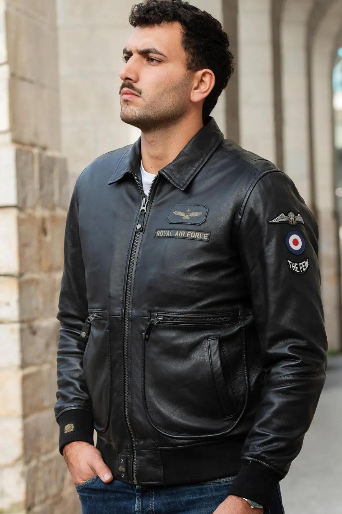 Blouson Homme Royal Air Force Trenchard Noir