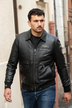 Blouson Homme Royal Air Force Trenchard Noir