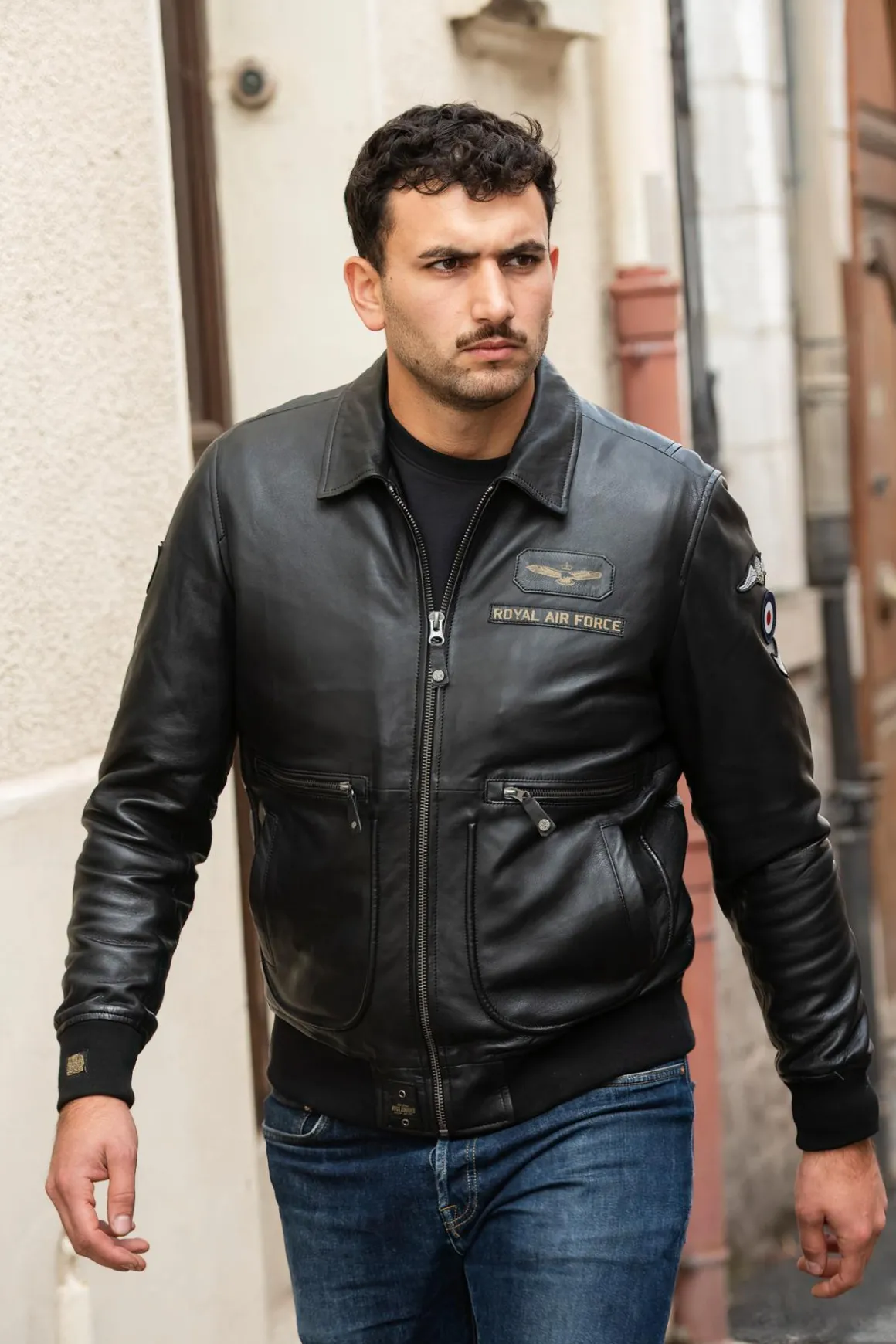 Blouson Homme Royal Air Force Trenchard Noir