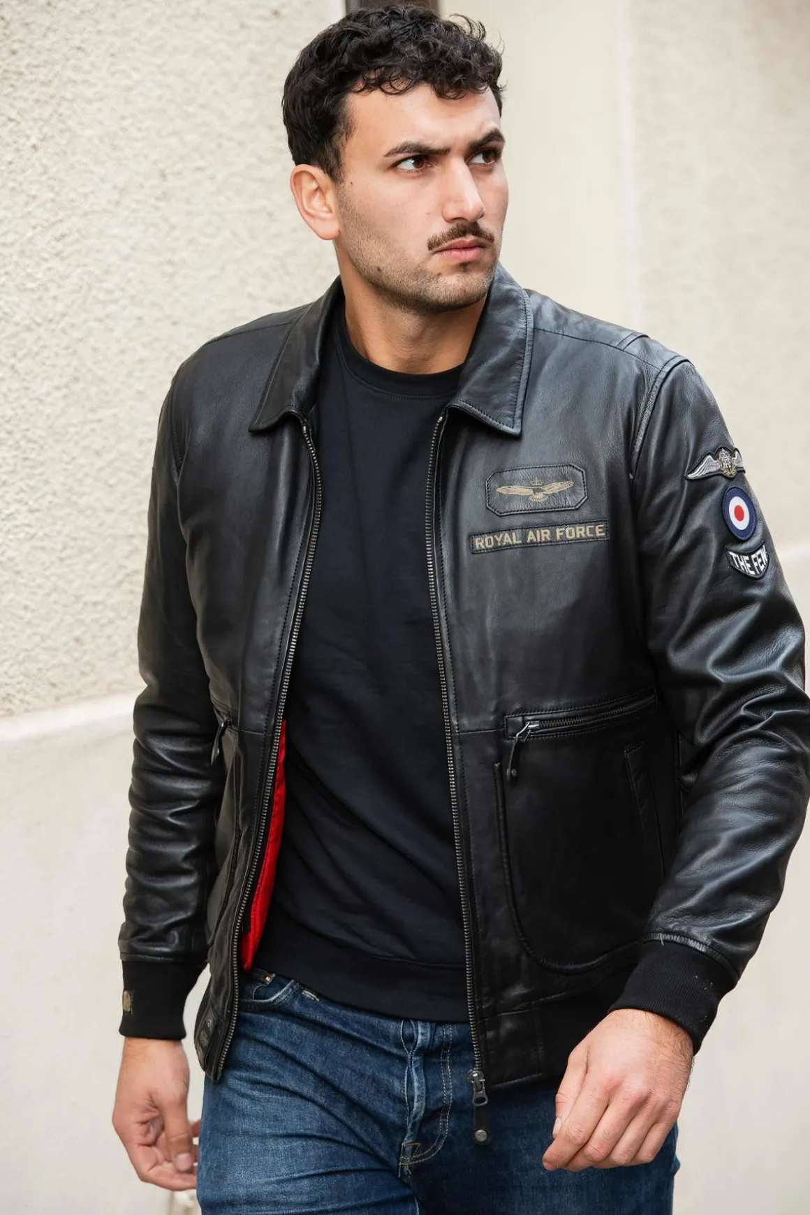 Blouson Homme Royal Air Force Trenchard Noir
