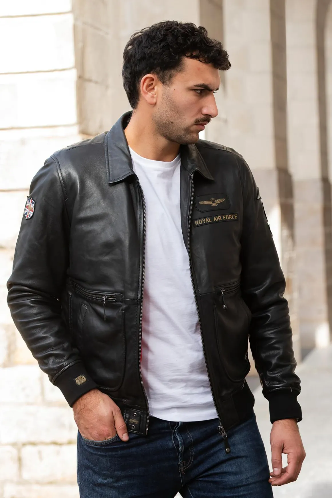 Blouson Homme Royal Air Force Trenchard Noir