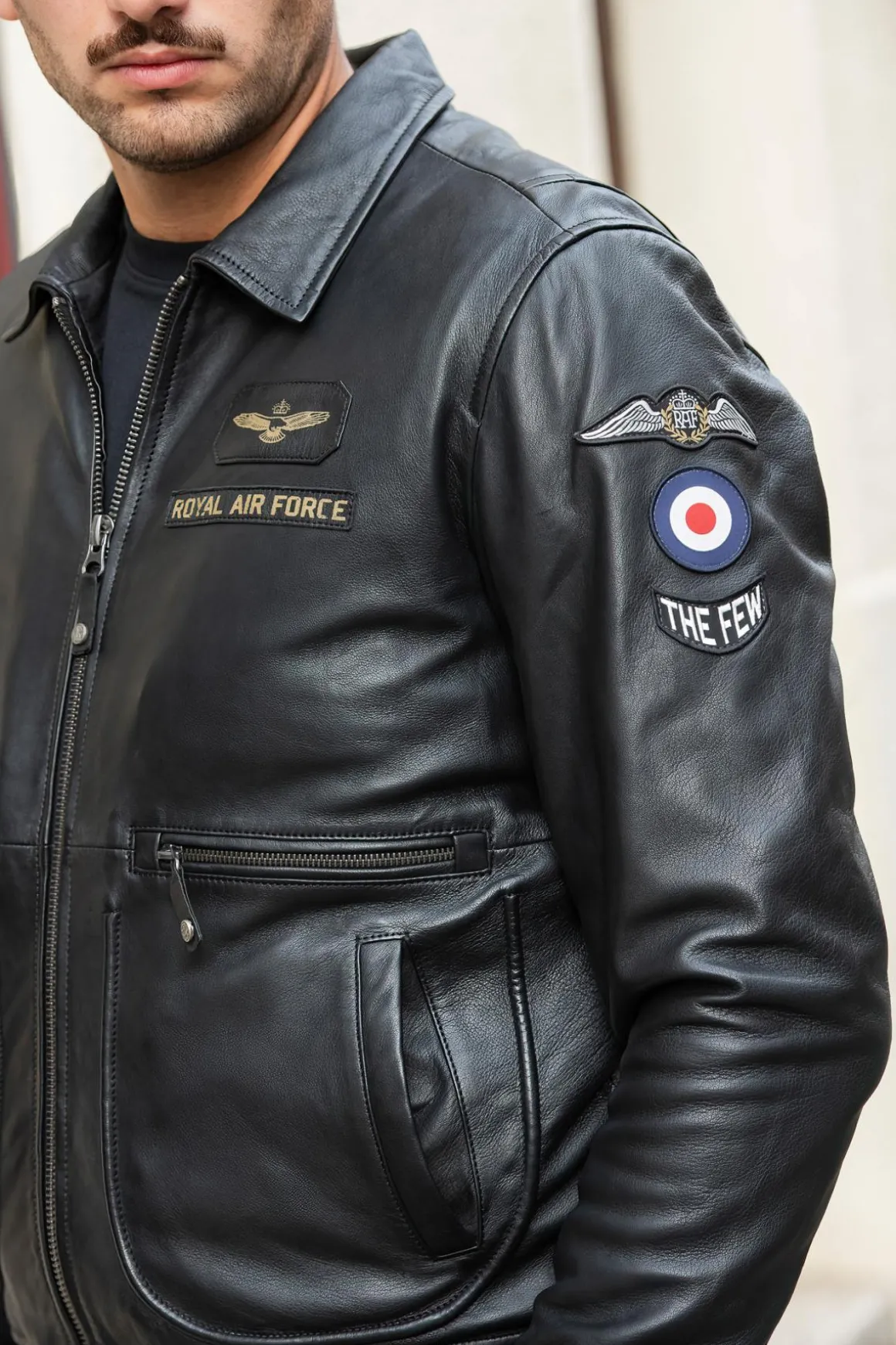 Blouson Homme Royal Air Force Trenchard Noir