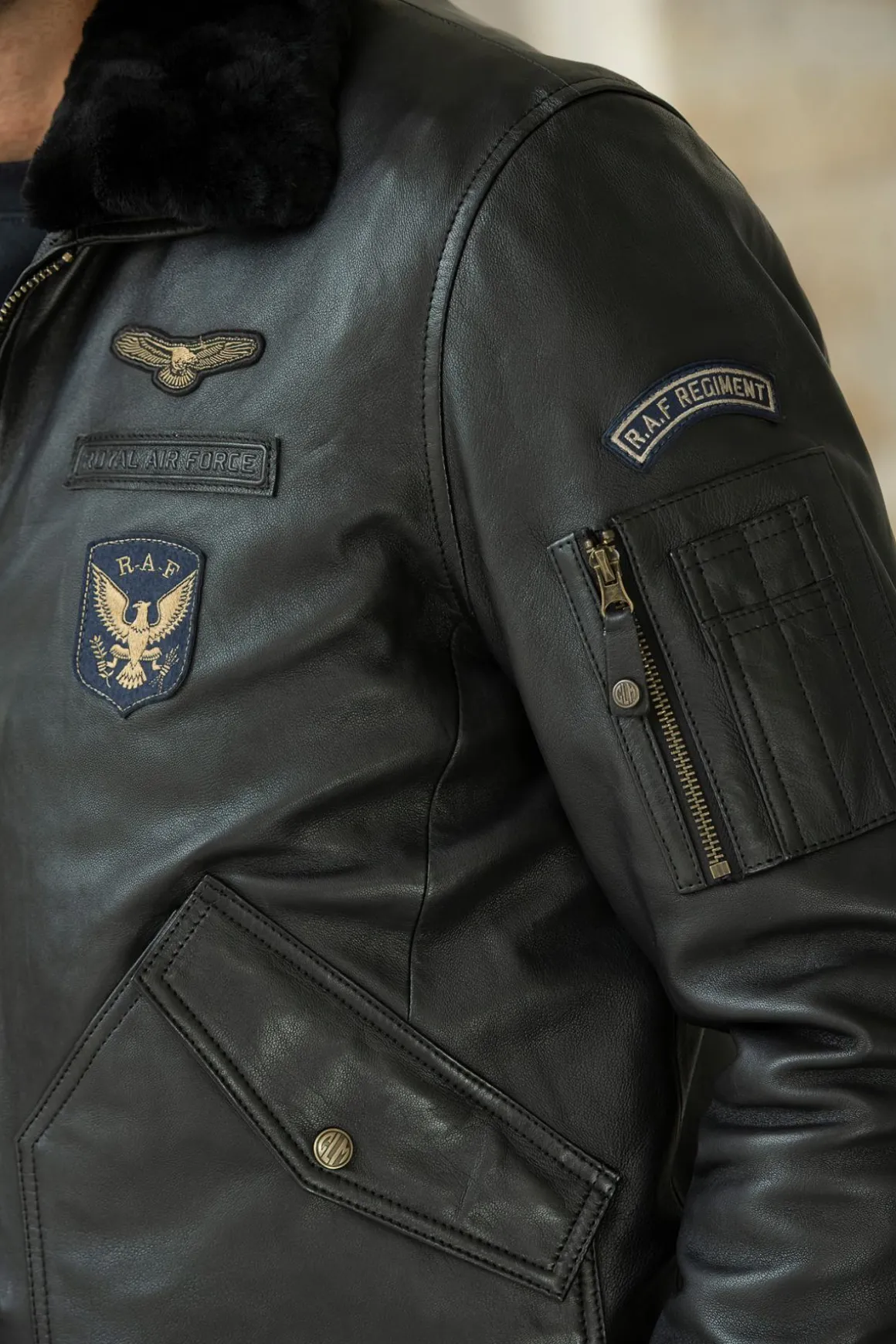 Blouson Homme Royal Air Force Vickers Black