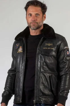 Blouson Homme Royal Air Force Gibson Raf Noir